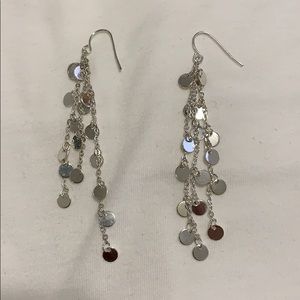 Silver Dangle Statement Earrings